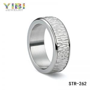hammered surgical stainless steel ring