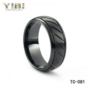 Brushed Tungsten Rings Jewelry