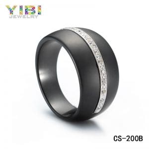 high-tech ceramic silver rings