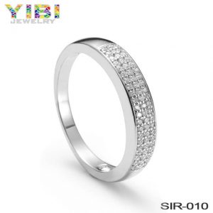 cz inlay women brass ring