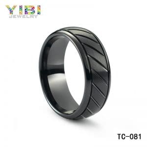 Men black tungsten engagement ring suppliers