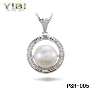 Classic brass freshwater pearl jewelry with cz inlaid