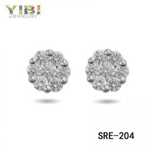 Fashion brass cubic zirconia earrings