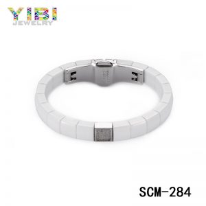 white ceramic stainless steel bracelets