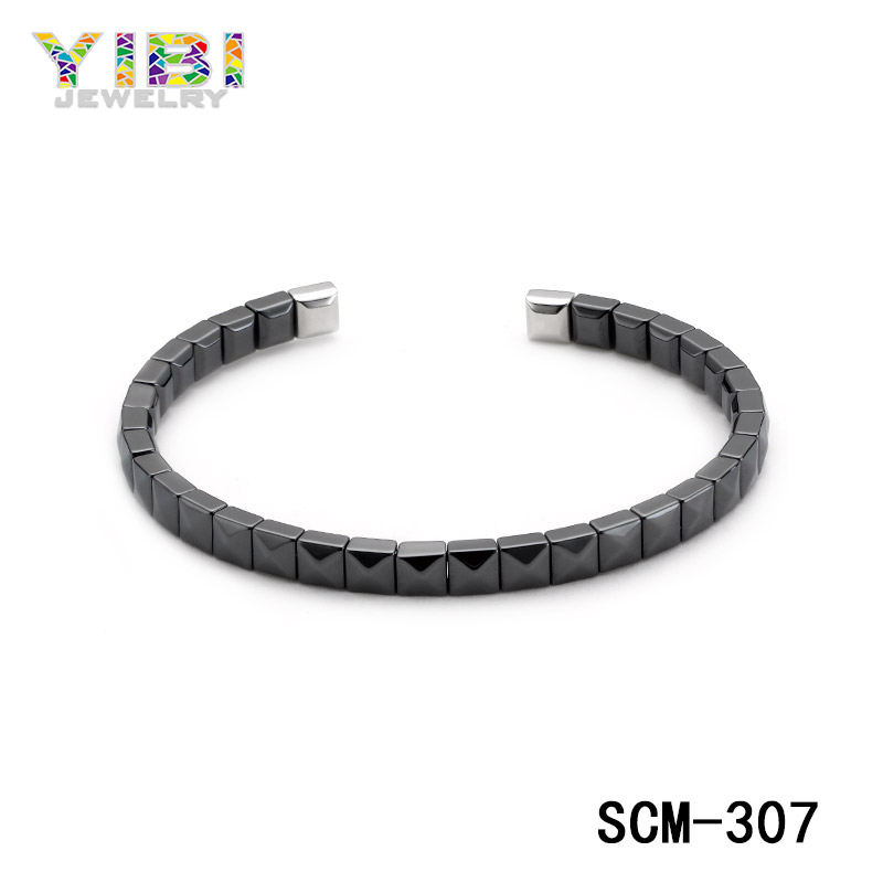 black stainless steel bracelet