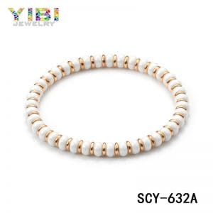 Modern high-tech ceramic bead stretch bracelet jewelry