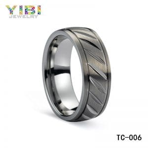 Matte tungsten wedding bands