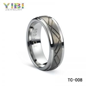 Classic men brushed tungsten wedding bands