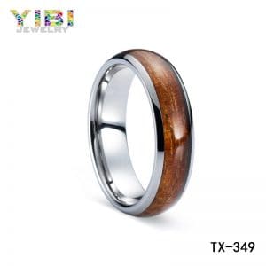 koa wood inlay rings