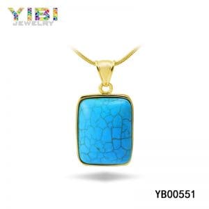 Gold plated brass jewelry with spider web turquoise inlay