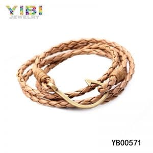 Personalized leather bracelets, leather jewelry bracelets