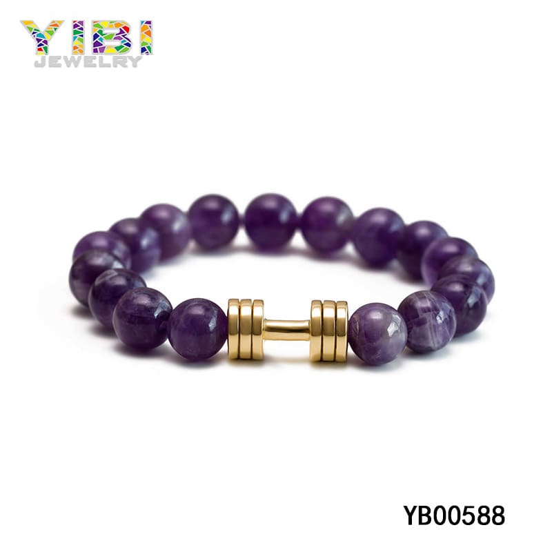 Amethyst bead bracelet