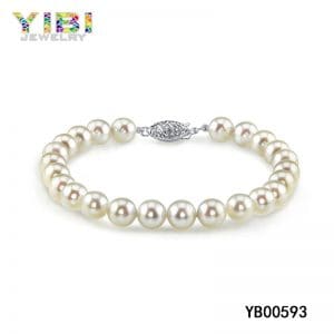 Freshwater pearl bracelet, real pearl bracelet