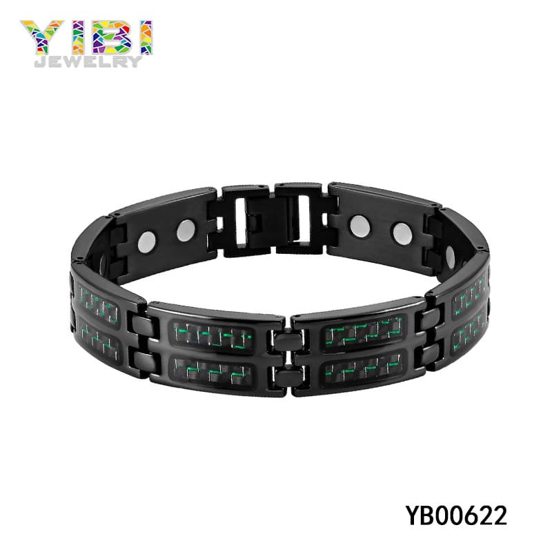 black carbon fiber bracelet