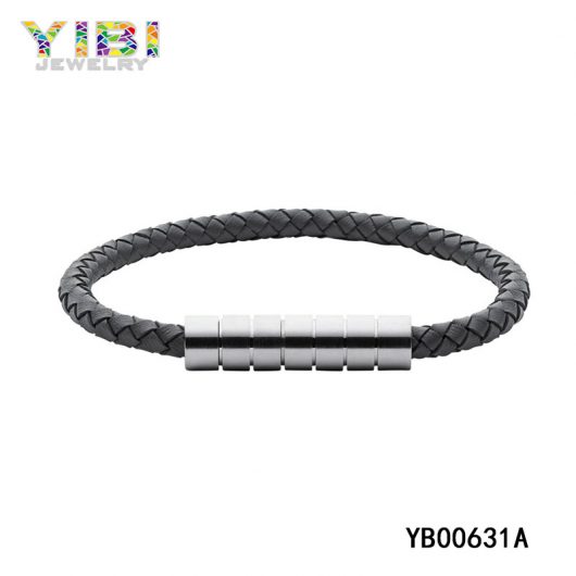 Leather Stainless Steel Bracelet Manufacturer