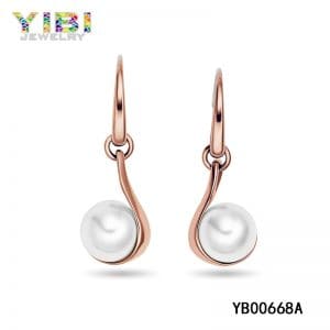 Rose gold plating surgical stainless steel earrings