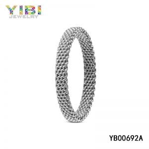 Stainless Steel Jewelry Supplier Surgical Stainless Steel Mesh Ring