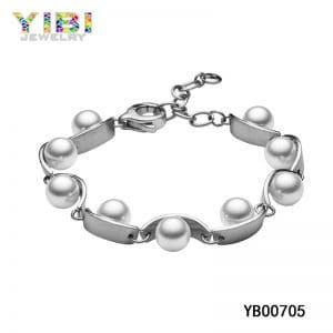 women's stainless steel jewelry with pearl