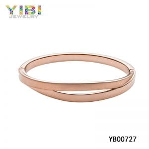 Rose gold plating surgical steel bangles