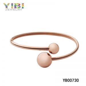 Rose gold plating stainless steel bangles