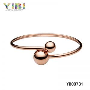 Rose Gold Plated Classic Stainless Steel Bangles
