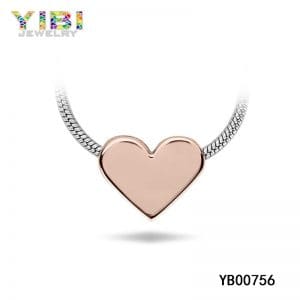 stainless steel heart necklace