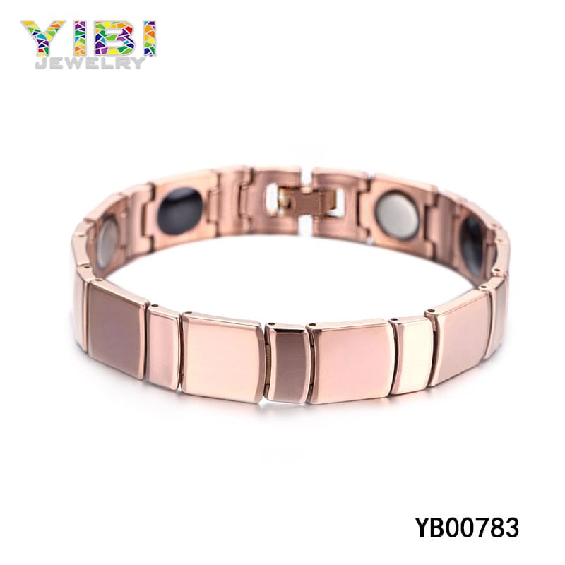 Rose gold tungsten bracelet