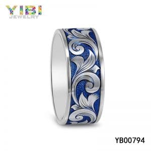 Contemporary unique titanium wedding bands jewellery