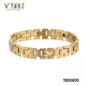 Modern tungsten carbide bracelet jewelry with gold plated