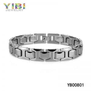 Contemporary tungsten bracelet