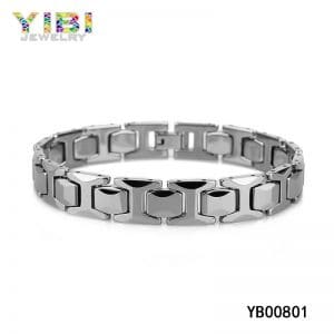 Contemporary tungsten bracelet, men’s tungsten jewelry