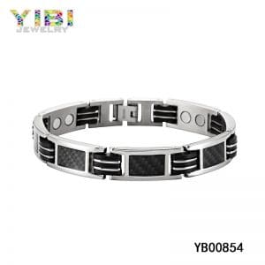 Carbon Fiber Inlay High Quality Titanium Germanium Bracelet
