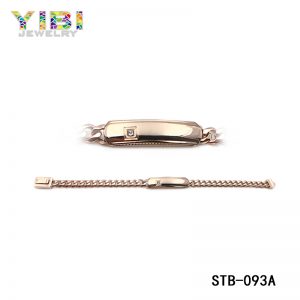 rose gold plated brushed stainless steel bracelet