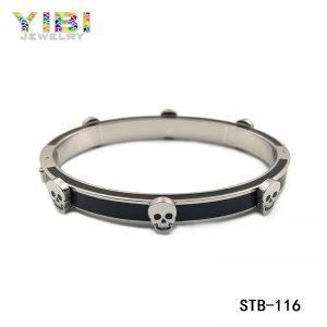 surgical stainless steel skull bangles