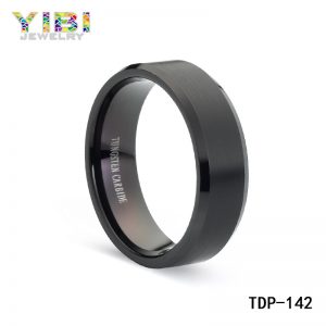 High quality brushed black tungsten wedding bands