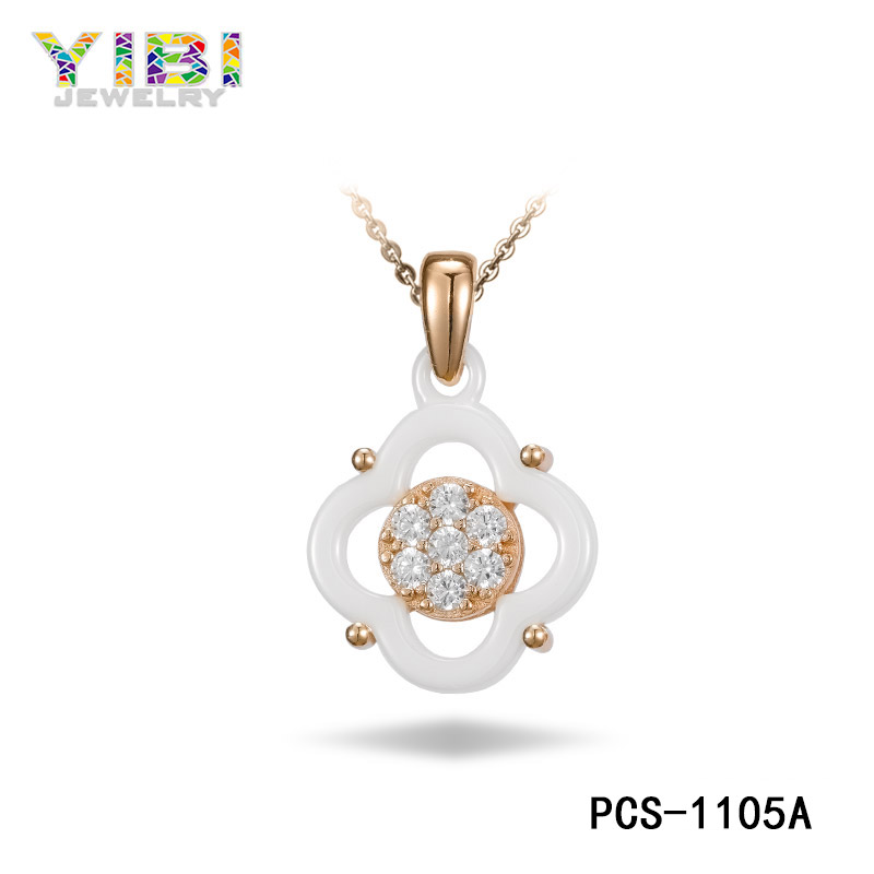 ceramic cubic zirconia pendant