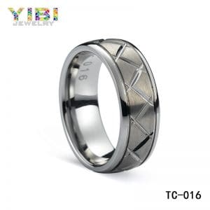 Classic men tungsten wedding bands with brushed