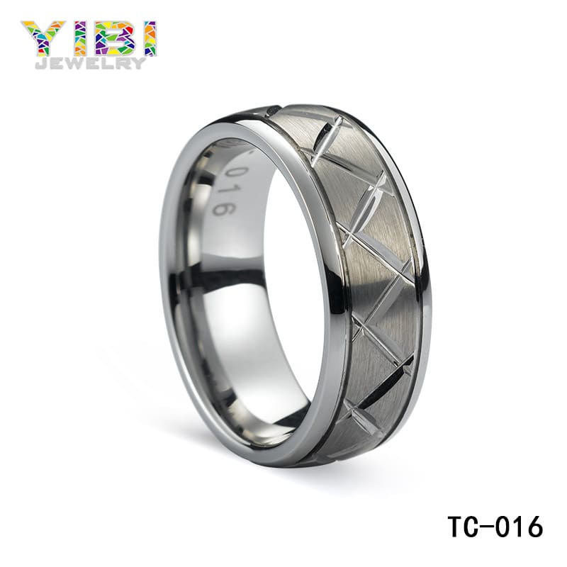 Classic men tungsten wedding bands