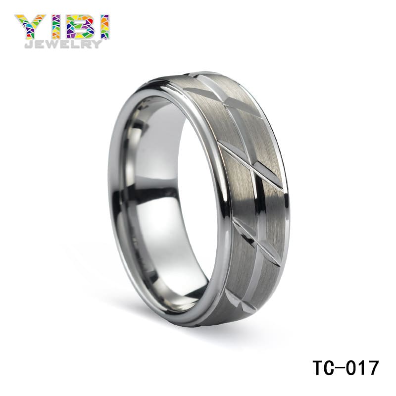 Men matte tungsten wedding bands