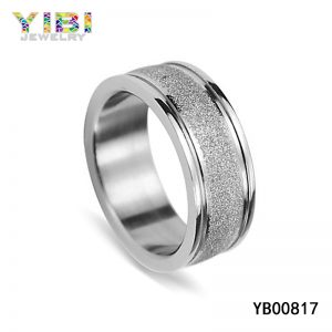 Luxury surgical stainless steel diamond dust ring