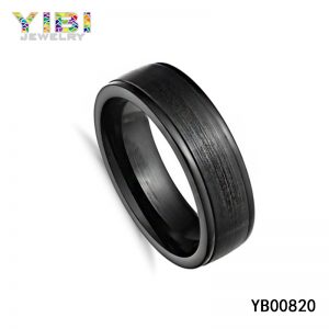 Surgical stainless steel men satin finish ring