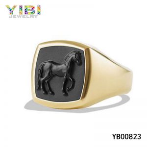 mens stainless steel signet ring