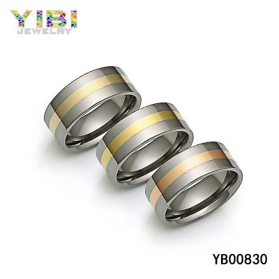 Flat Titanium Wedding Bands