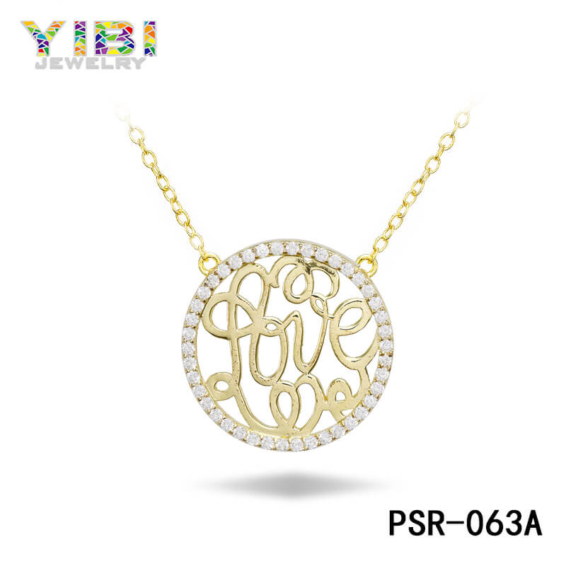 Gold Plated Brass CZ Necklace