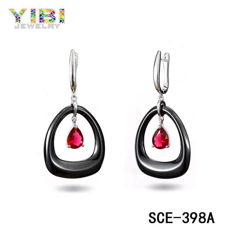 women high tech ceramic earrings