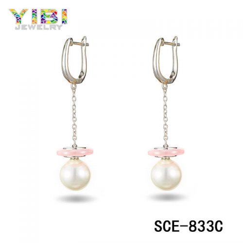 Fine Ceramic Pearl Earrings