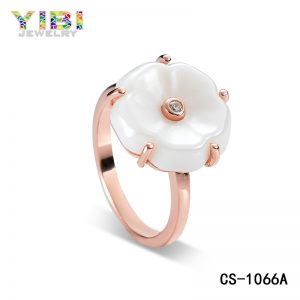 Pretty Women Silver High-tech Ceramic Rings