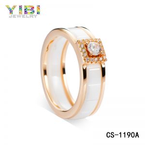 Luxury High-tech Ceramic Silver CZ Jewelry