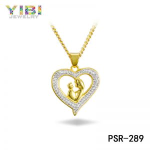 Gold Plated Brass Heart Pendant