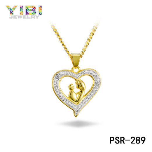 Gold Plated Brass Heart Pendant